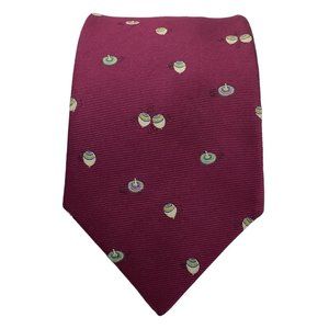 SEIGO KATSURAGAWA Purple Spinning Top Tie H.M Japan 59"-3.5" GD COND MINOR STAIN